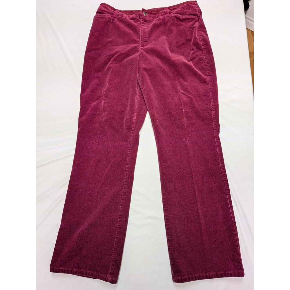 VTG Y2K WOMENS CRAZY HORSE LIZ CLAIBORNE BURGUNDY CORDUROY PANTS SIZE 12